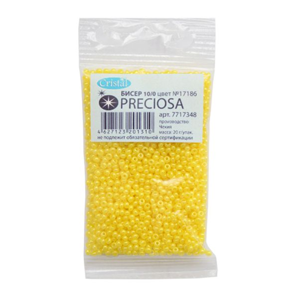 Бисер Preciosa алебастр 10/0, круг.отв, 100 г (5х20 г), 331-19001-10/0-17186