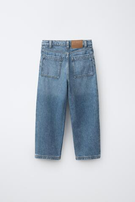 ZARA ДЖИНСЫ BAGGY RELAXED, СИНИЙ