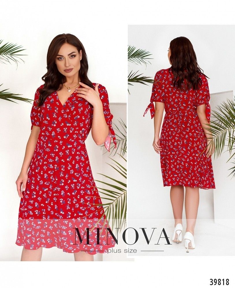 Платье 3149B-красный Minova Платье 3149B-красный Minova