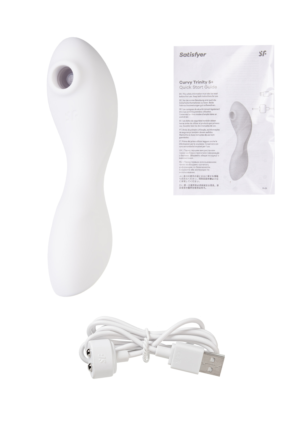 Вакуумно-волновой стимулятор Satisfyer Curvy Trinity 5+ белый
