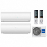 Мульти сплит-система Haier на 2 комнаты (20+20 кв.м.) FLEXIS White
