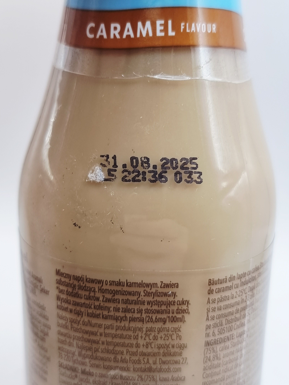 Starbucks напиток молочно-кофейный Frappuccino caramel flavour без сахара 250 мл (Дания)