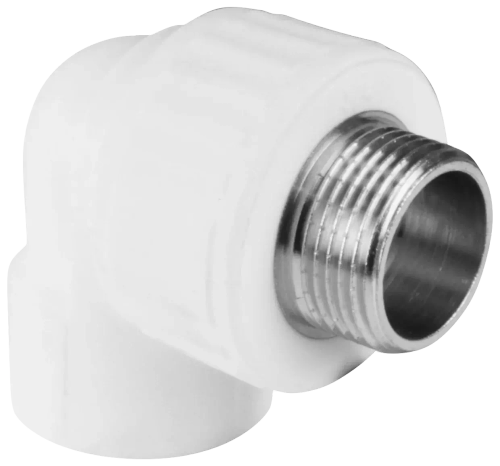 Угольник PP-R комбинированный белый НР Дн 20х3/4" VALFEX 10126220