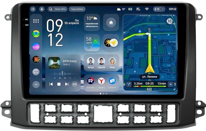 Магнитола для ГАЗ Газель НН 2019+, Соболь НН 2022+ (рамка черная) - Teyes CC4-PRO монитор 10.36" 2K QLED на Android 13, Быстрейшая, Snapdragon 778G, ИИ, CarPlay, DSP, 4G SIM-слот
