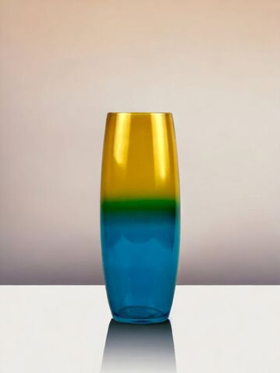 Ваза Barrel "SeaSunSeT" (Желто-голубая)
