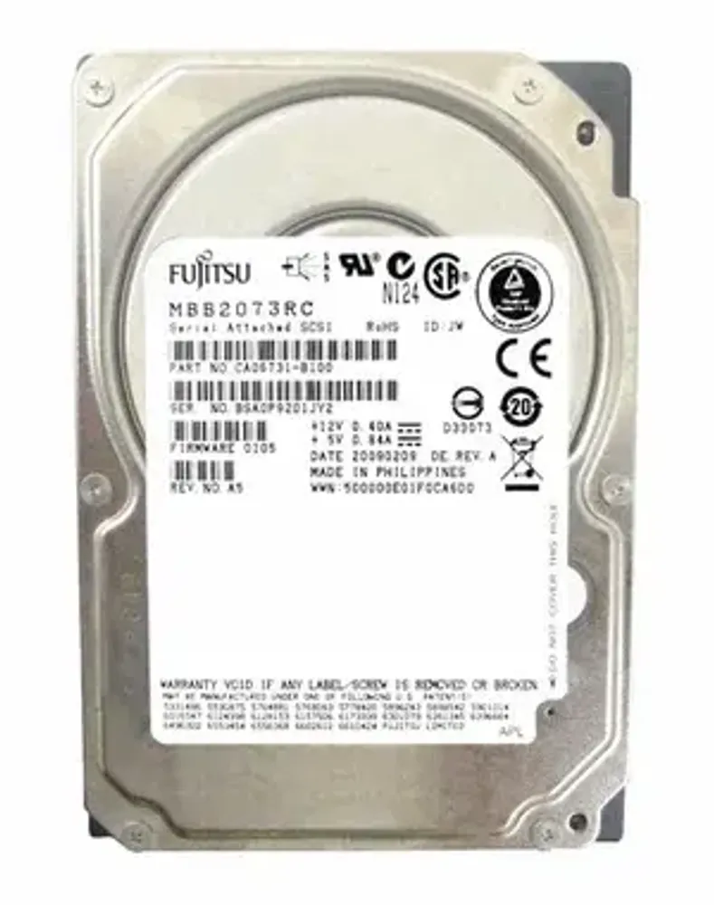 Жесткий диск Fujitsu 72Gb (U300/10000/8Mb) SAS 2,5" MBB2073RC