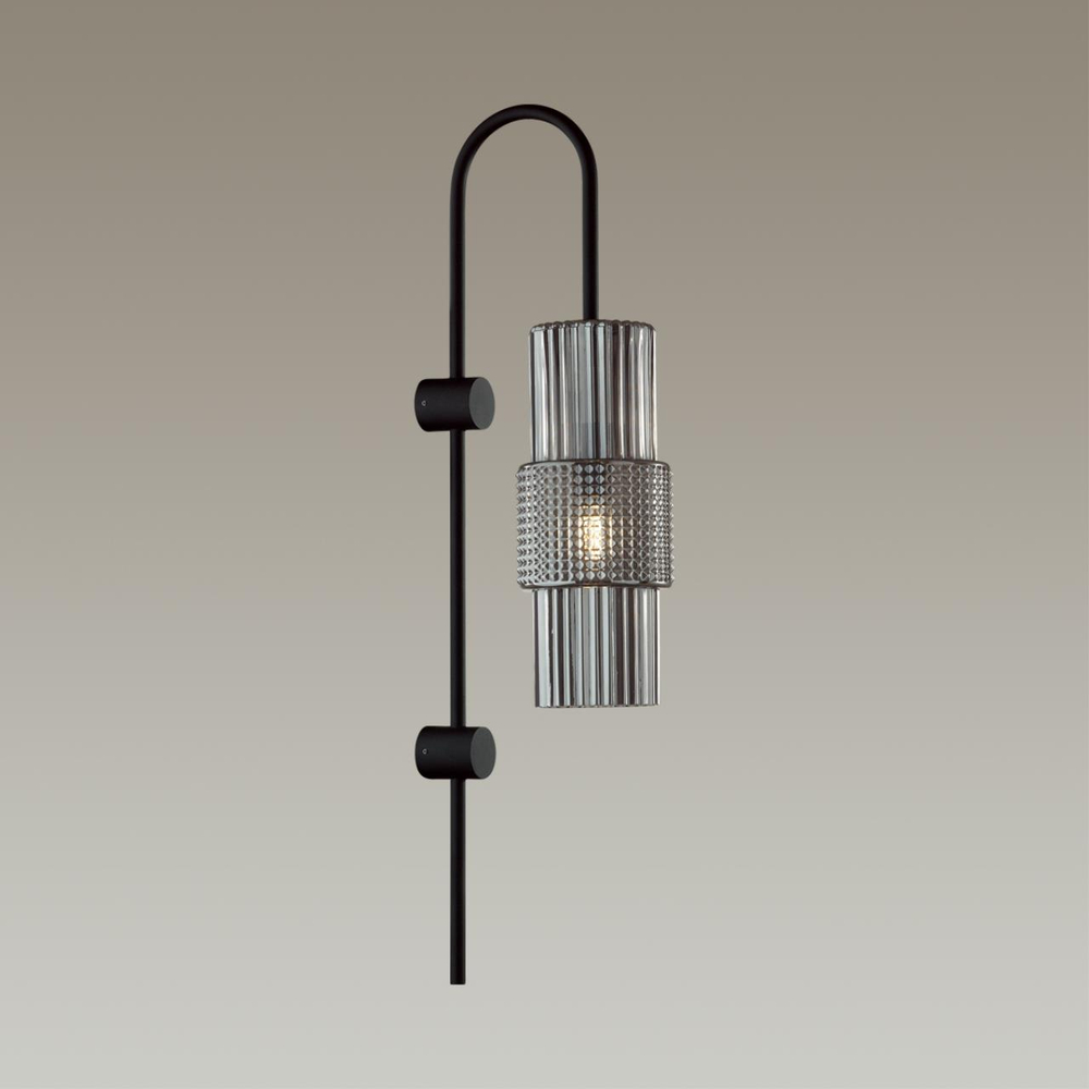 5016/1W MODERN ODL23 405 черный/дымчатый металл/стекло Бра E14 1*40W PIMPA