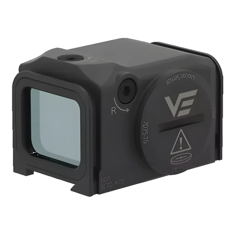 Прицел коллиматорный Vector Optics Frenzy FA 1x18x22 MRT (SCRD-M75) - ракурс сзади и сбоку, отсек CR2032