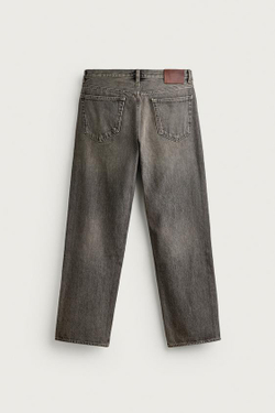 ZARA ДЖИНСЫ STRAIGHT LEG, СЕРЫЙ