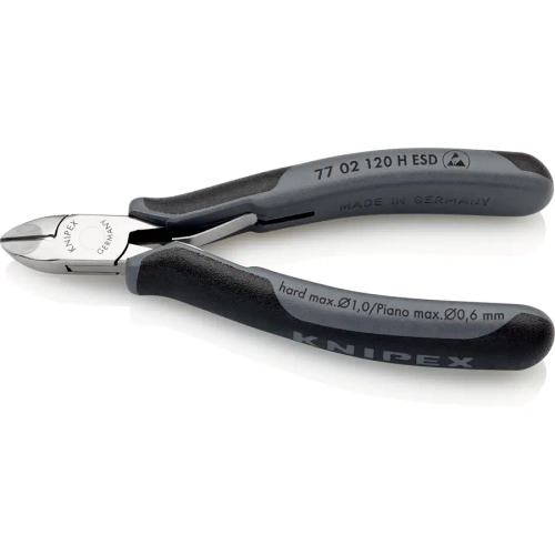 Кусачки боковые для электроники антистатические 120 мм Knipex 77 02 120 H ESD