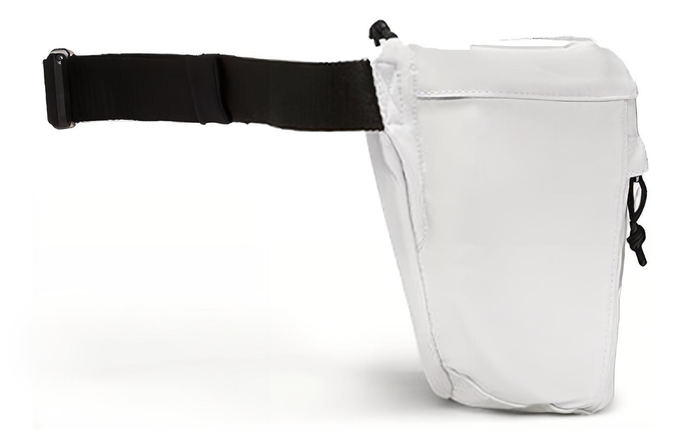 Nike Polyester Crossbody Bag, Shoulder Bag, Sling Bag, Fanny Pack Small Unisex Gray White