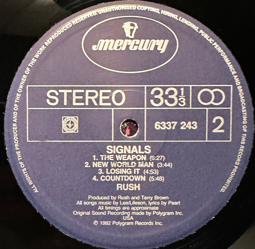 Rush - Signals (Малайзия 1982г.)