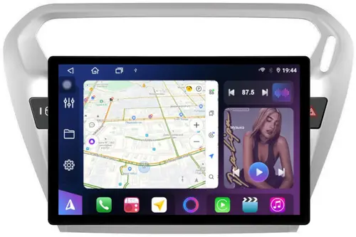 Магнитола для Peugeot 301, Citroen C-Elysee - FarCar S500+TS105 монитор 13" 2K QLED на Android 14, Быстрая, CarPlay, 4G SIM-слот