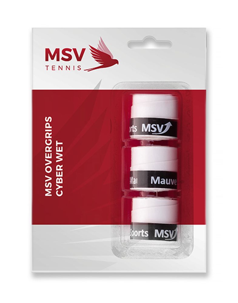 Теннисные намотки MSV Cyber Wet Overgrip белые 3P