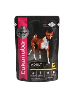 EUK Dog пауч 100г*6шт Для собак (Говядина, курица, ягненок)