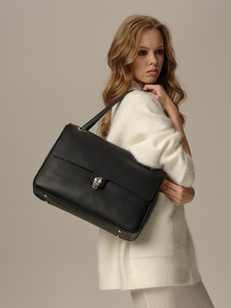 Кожаная сумка Bianca DBR 31440 черный