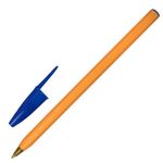 Ручка шариковая STAFF "Basic Orange BP-01", письмо 750 метров, 1шт, СИНЯЯ, длина корпуса 14 см, узел 1 мм, 143740