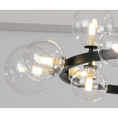 09408-15,19 Люстра Иона черный d85 h200 G9 15*5W (Led лампы в комплекте 4000К) 2 типа крепления