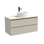 Тумба подвесная Sancos Snob T, Beige Soft 995х445х500, под столешницу с отверстием под смеситель, цвет Kreman, арт. SNT100CE