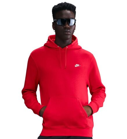 Куртка теннисная Nike Club Fleece Pullover - university red/university red/white