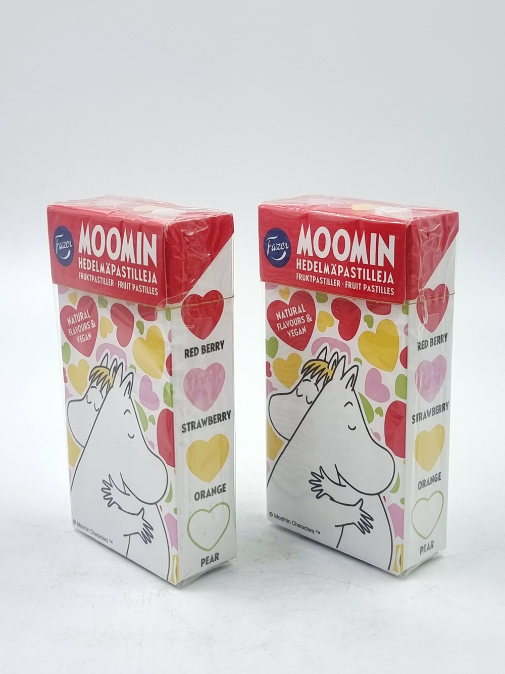 Конфеты пастилки Fazer "Moomin Hedelmapastilleja" фруктовые в виде сердечек (2x40) 80 г (из Финляндии)