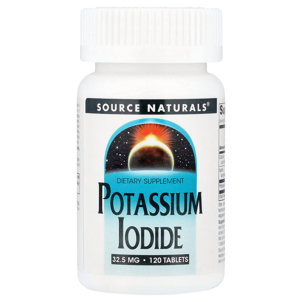 Source Naturals, йодид калия, 120 таблеток