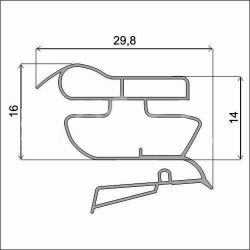 Уплотнитель двери холодильника Indesit (Индезит) C240G,1015х575 мм