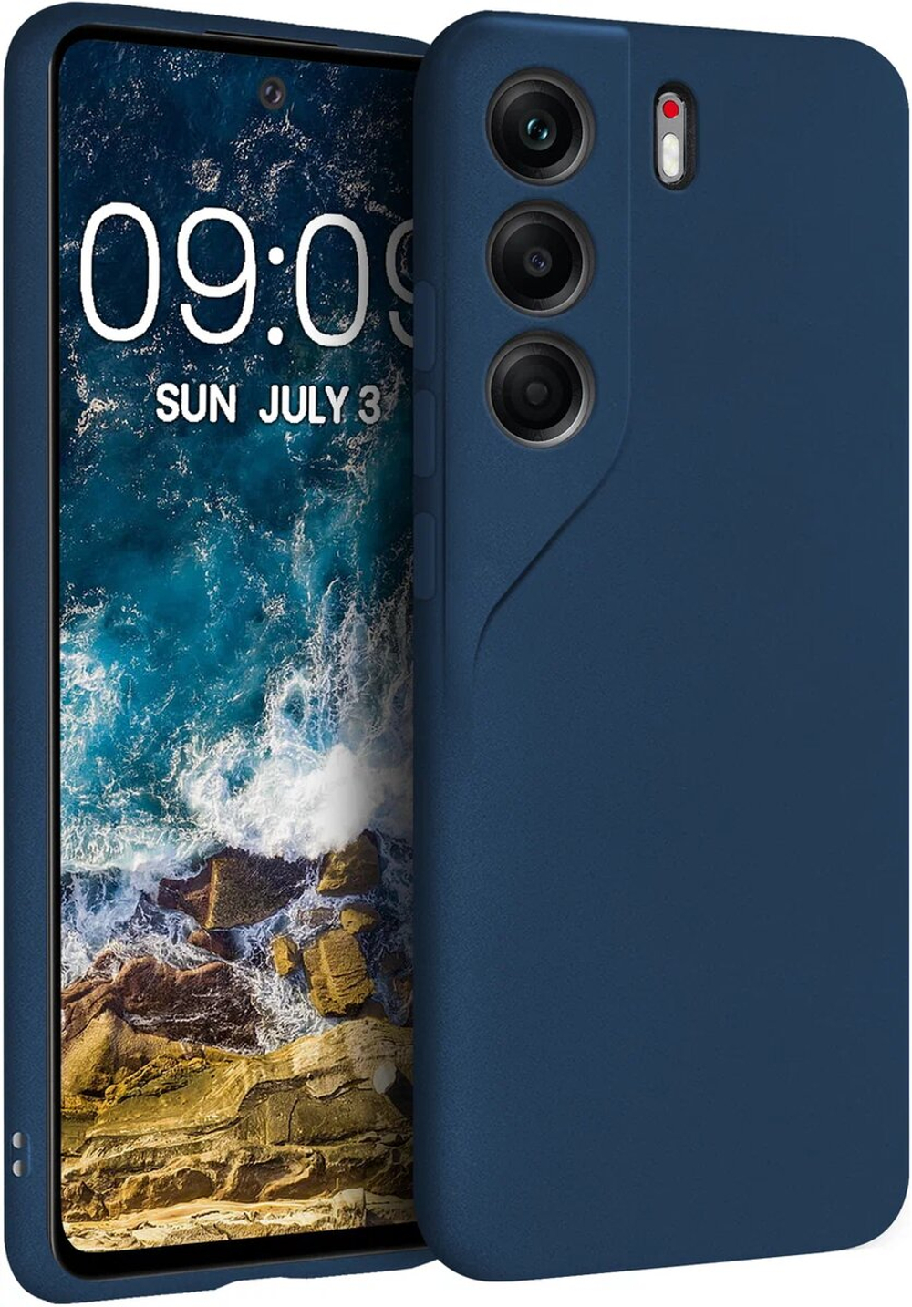 Мягкий Soft Touch чехол из силикона для TECNO CAMON 40 с бархатной подкладкой