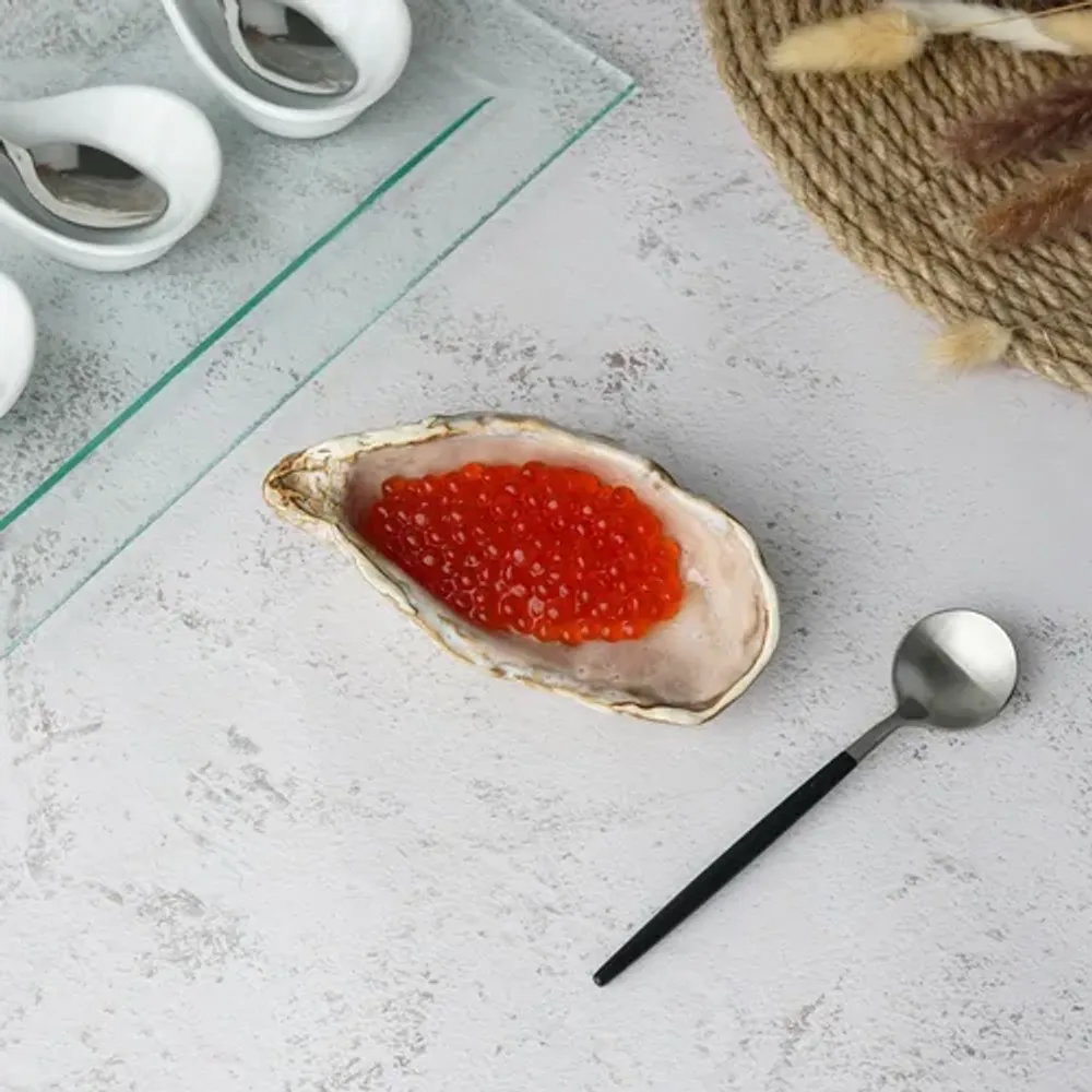 Блюдо для подачи 12,6*6,6 см h3,2 см 15 мл емкость для закусок Pearl Shell Frutti di Mare P.L. [1]