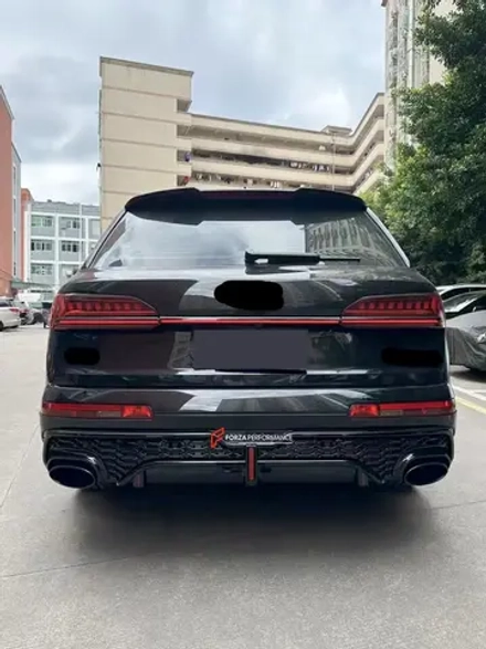 Диффузор с насадками на выхлоп в стиле RSQ7 для AUDI Q7 4M Рестайлинг 2019 - 2024 Ауди