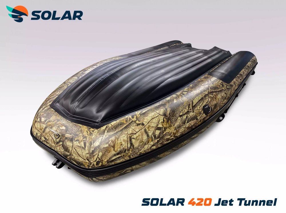 Лодка надувная моторная solar-420 jet tunnel