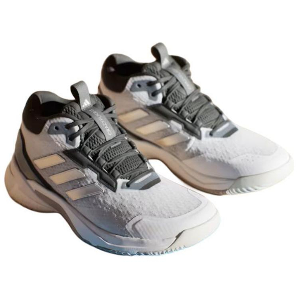 Adidas Crazyflight 5 Mid Indoor Cloud White Silver Metallic Core Black Women"s