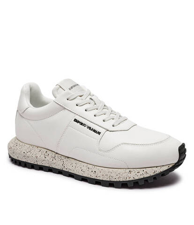 Кожаные кроссовки Emporio Armani - белый(X4X639 XD382)
