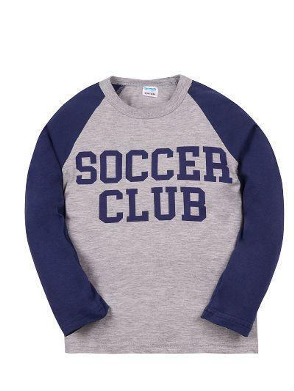 Лонгслив для мальчика Soccer club grey Синий р.122