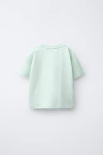ZARA ФУТБОЛКА С НАДПИСЬЮ, НЕБЕСНО-ГОЛУБОЙ