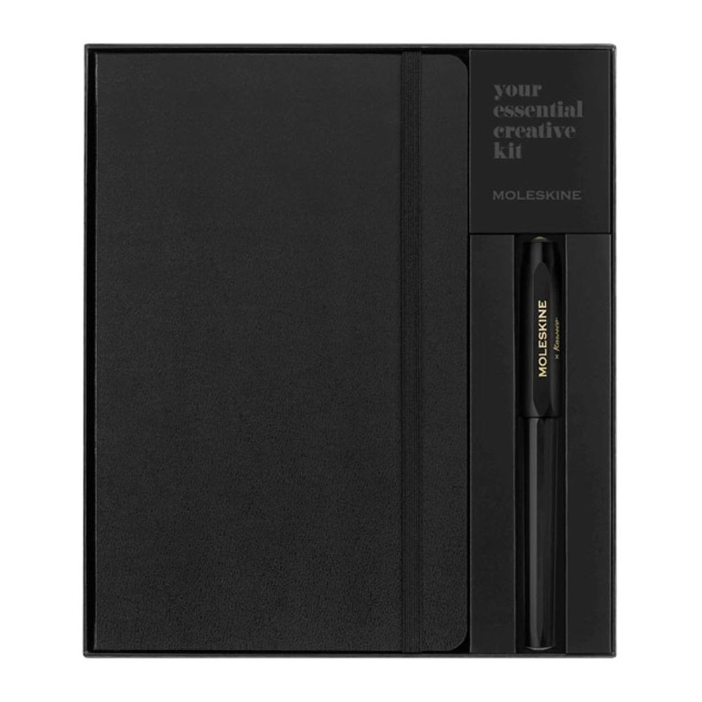 Набор Moleskine блокнот Classic Large в линейку и ручка роллер (KAWPENSETNTBK)