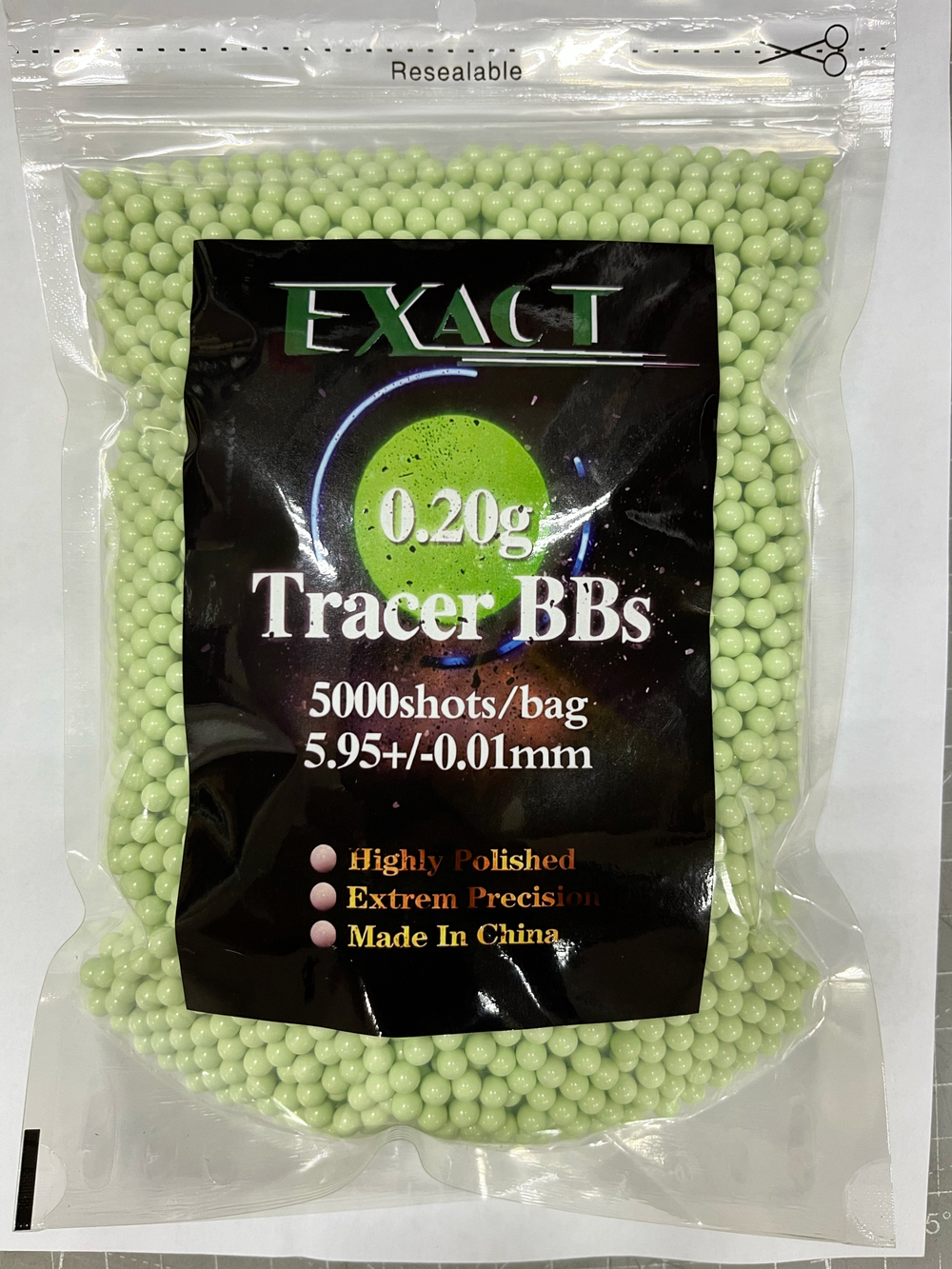 Шары EXACT трассер 0,20g (1кг, зеленые)