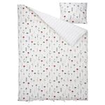 Комплект постельного белья IKEA NATTSLANDA (НАТТСЛЭНДА), Детский, Белый с рисунком, 150х200, 50х80 см