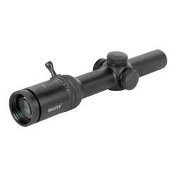 Прицел оптический BRITE LPVO 1-8X24 IR - вид со стороны окуляра с рычагом быстрой смены кратности