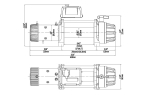 Лебёдка автомобильная электрическая 12V Runva 9500 lbs 4350 кг MAX влагозащищенная, стальной трос (228:1)