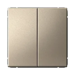 Выключатель кнопочный двухклавишный Systeme Electric ArtGallery Шампань GAL000517