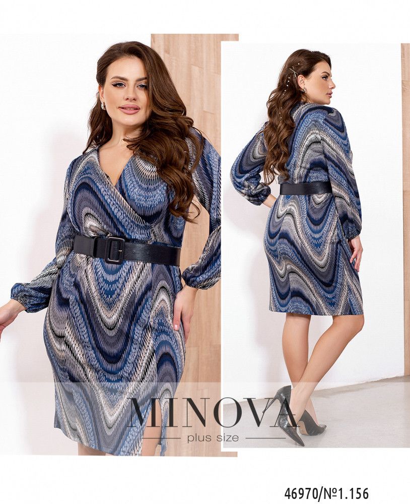 Платье 156-1-синий Minova Платье 156-1-синий Minova