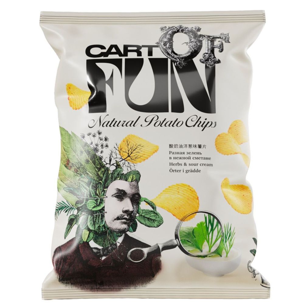 Чипсы Cart of Fun зелень в сметане 67г