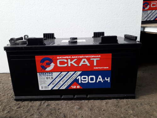 Купить Аккумулятор 6СТ-190 А.ч., п.п., L+, (К) CКАТ (болт)
