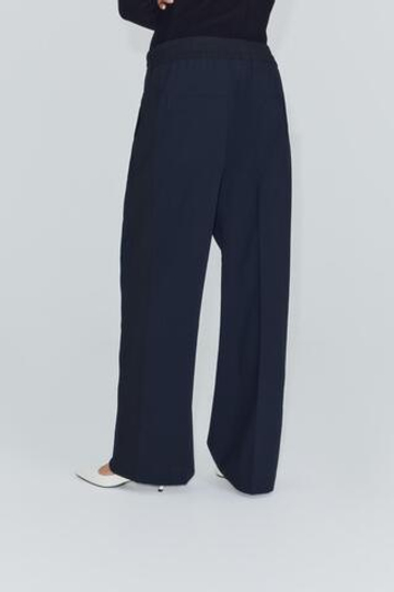 ZARA БРЮКИ С ПОЛОСАМИ ПО БОКАМ — ZW COLLECTION, МОРСКОЙ СИНИЙ