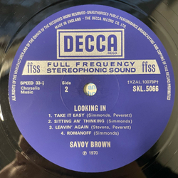 Винтажная виниловая пластинка LP Savoy Brown Looking In (Англия 1970)