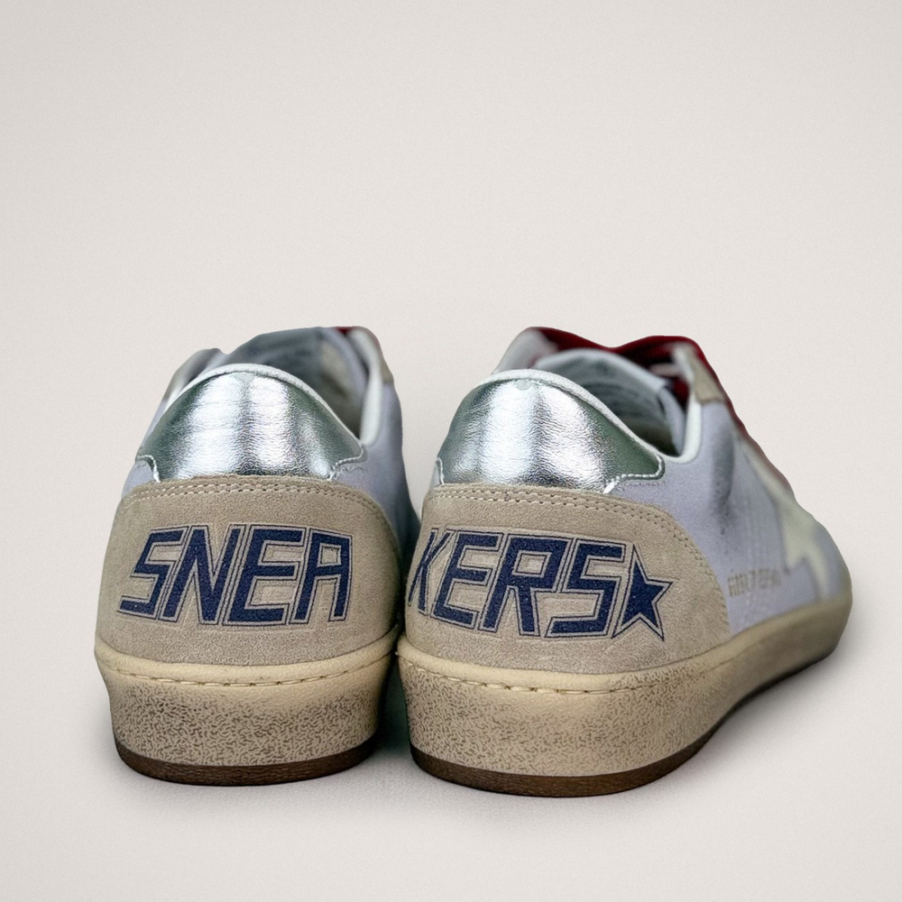 Golden Goose Ball Star / Замша сиреневая / белая звезда