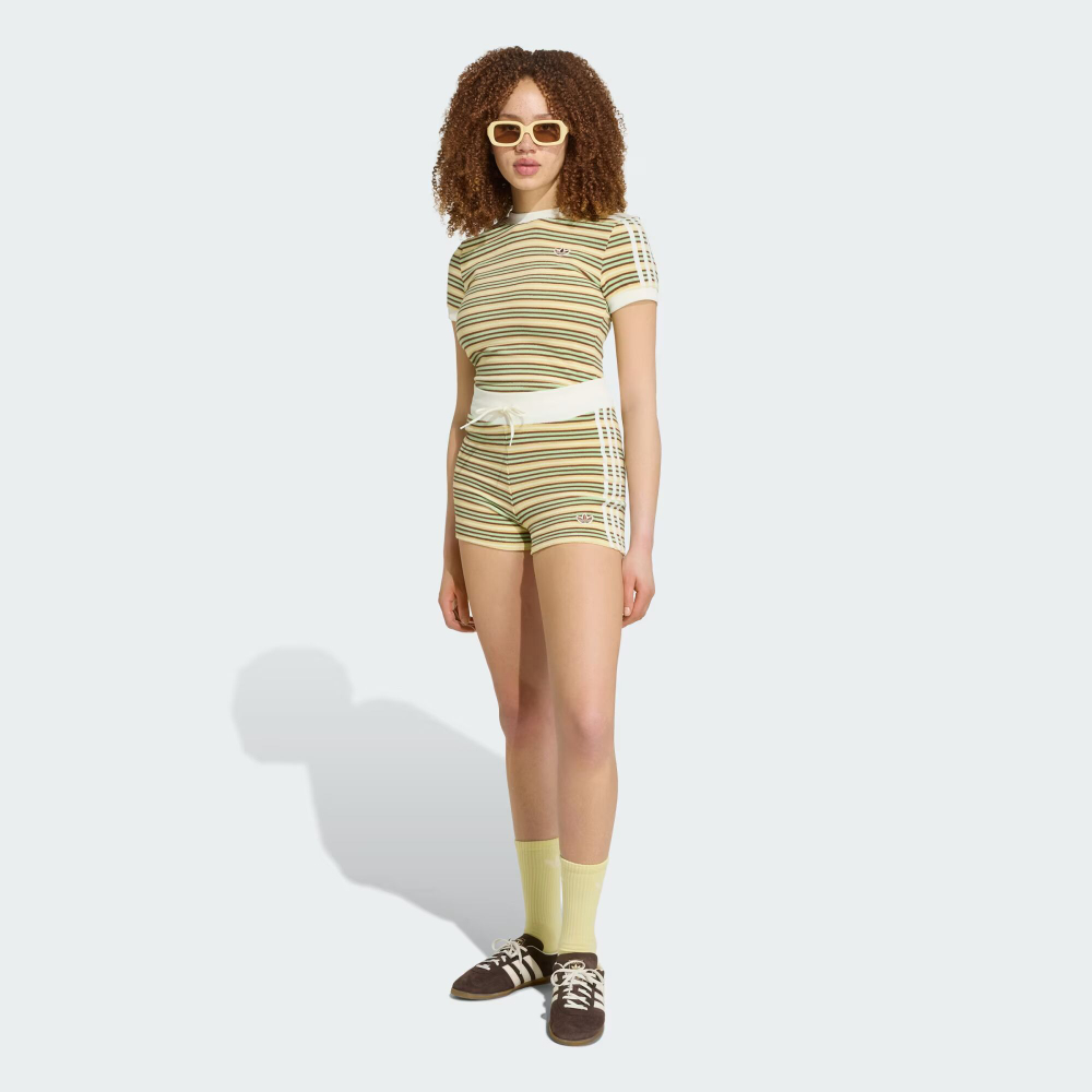 ШОРТЫ-БОТИНКИ ADIDAS ORIGINALS SUMMER GLOW С ПОЛОСКАМИ - ADIDAS