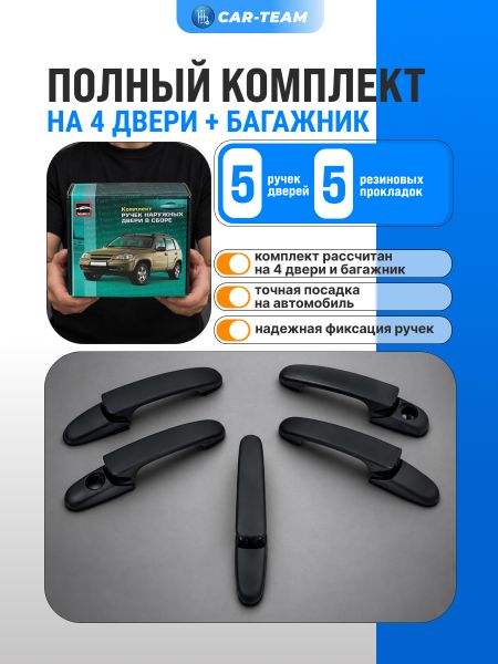 Евроручки дверей на Лада Нива Travel, Шевроле Нива "Тюн-Авто" (неокрашенные)