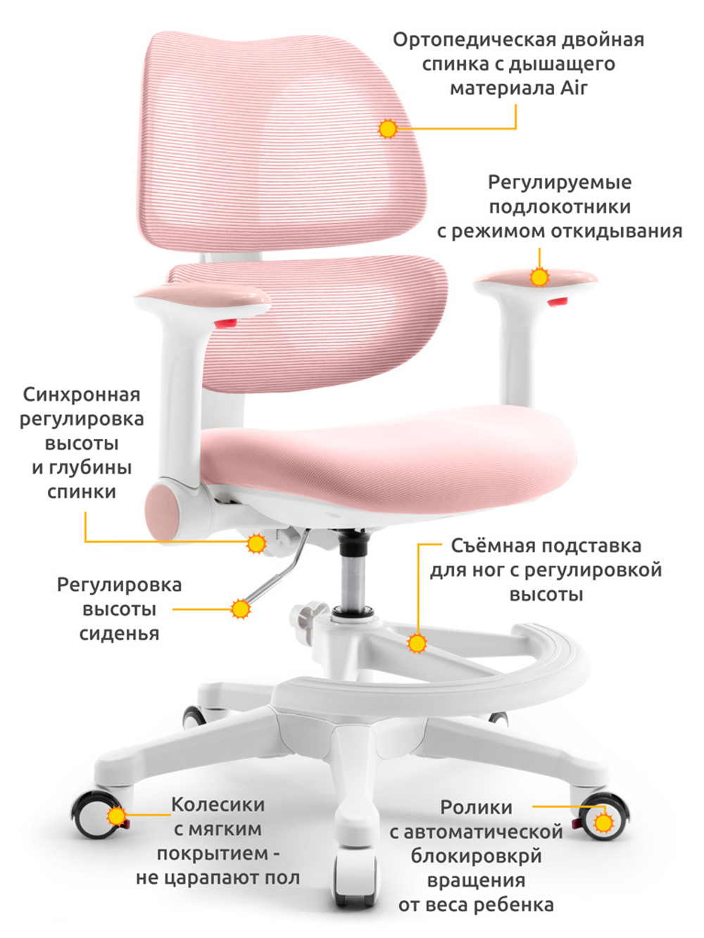 Эргономичное кресло Mealux Dream Air Y-607